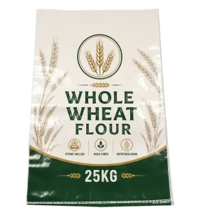 Flour Packaging Bag for Mill, BOPP Laminated PP Woven Sack, 25KG Wheat Flour Bag