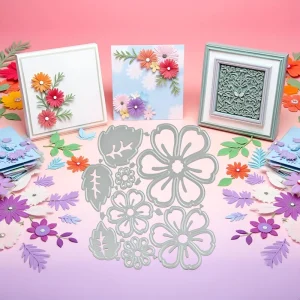 Flowers Metal Cutting Die Template for DIY Photo Albums Gift Boxes Paper Cards Greeting Cards and Scrapbooking