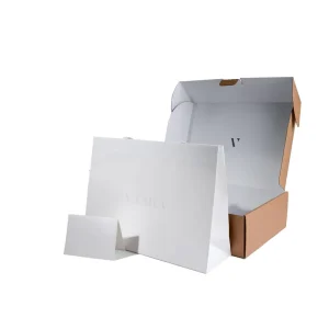 Fo Simple Elegant Folding Product Packaging Design for Luxury Gift Paper Bag Tube Package Box Customized Design