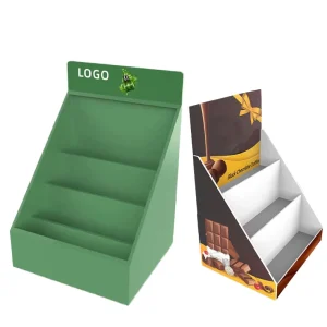 Foldable Cardboard Counter Display Portable Personalized PDQ Retail Paper Corrugated Carton Perforated Display Box For Products