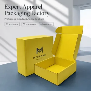 Foldable Custom Printed Gift Box with Free Design and Custom Logo for Apparel Garment and Textile Product Packaging