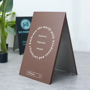 Foldable Floor Signage Storefront Custom Design Metal Frame Sign Store Furniture Display Stand