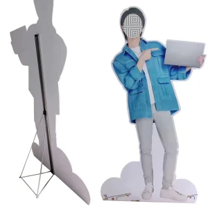 Foldable Indoor Floor Standing Display Board for Advertising