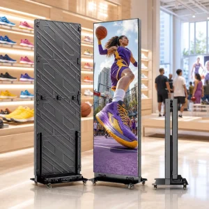 Foldable LED Poster Display P2.5 4G WiFi Bluetooth Control with Built in Speakers Sportswear Store Advertising Projects Supply