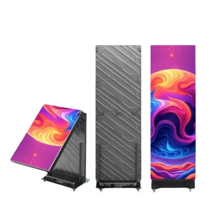 Foldable LED Poster Screen Indoor High Resolution Anti-Glare Aluminum Alloy Suitable for Pop-up Stores in Shopping Malls