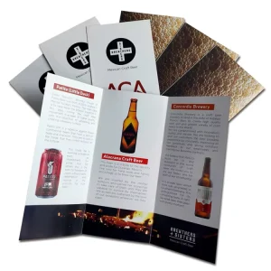 Folding Logo Printing Flyer Pamphlet Brochure Booklet Custom Coated Paper Leaflet OEM Offset Film Lamination Custom Size