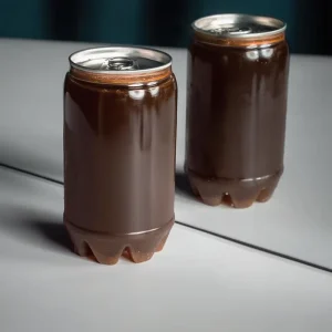 Food-Grade 250ml 330ml 350ml 500ml PET Plastic Can Bottles for Juice, Boba Tea, and Cold Brew Coffee with Sealing Machine