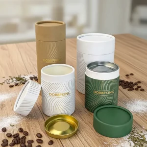 Food Grade Airtight Cylinder Paper Tube Composite Cans Packaging for Nuts Protein Powder