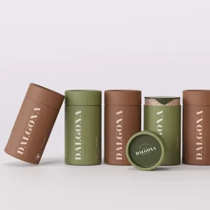 Food Grade Cylinder Cardboard Tea Packaging Cans Round Paper Tube Canister