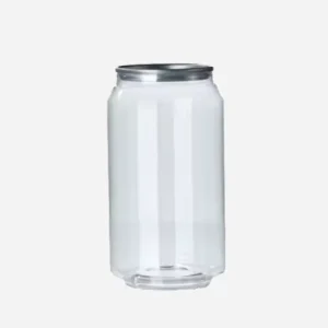 Food Grade Disposable PET Drink Cans High Transparent Empty Packaging Bottles for Milk Tea Shops with Custom Printing