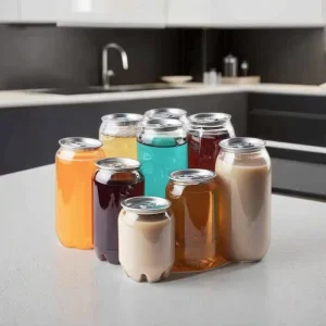 Food-Grade Easy-Open PET Beverage Can Bottle for Fruit Juice and Soda