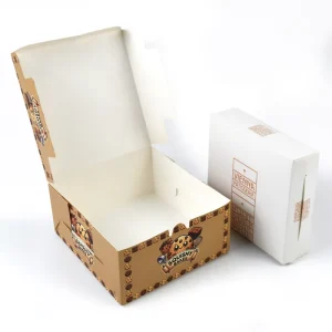 Food Grade Kraft Paper Cookie Box Eco Friendly Bakery Mini Cake Packaging Paper Mailer Box