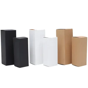 Food Grade Long Rectangular Coated Paper Folder Box with Window Handle for Cosmetic Matt Lamination Recyclable