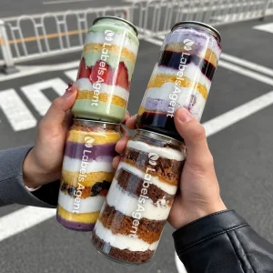Food Grade PET Plastic Cans with Custom Logo Patterned Pull Ring Easy Open Pop Cans for Juice Soda
