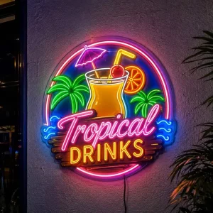 For Company Use Neon Beer Sign with LED Lighting Green Frame for Man Cave Bar Wall Art Customizable Red Blue Neon Light
