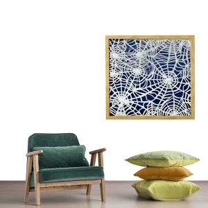 For Decorative Hand woven Bark Material Abstract Art Nordic Sofa Background Wall Hanging Painting with PS Box Frame