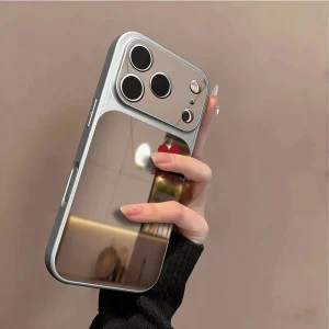 For iPhone 17 Pro Phone Case Mirror Finish Full Body Anti Drop Mirror Protection Cover 15 14 13
