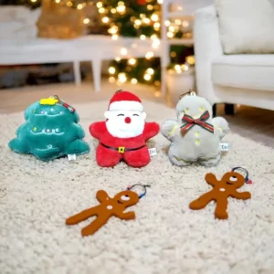 Four-inch 10cm Cartoon Cute Santa Claus Backpack Charm Plushie Keychains Christmas Tree Ornament Keychain Christmas Gift