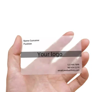 Free Design Custom Unique Luxury Transparent PVC Magnetic Card Digital Printing Service with Embossed Logo