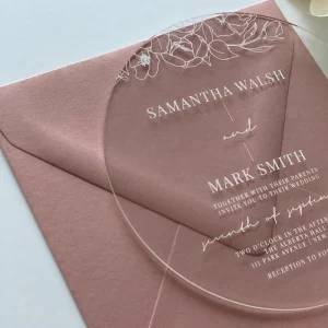 Free Design Customize Size Luxury Clear Acrylic Royal Wedding Invitation Cards Designs