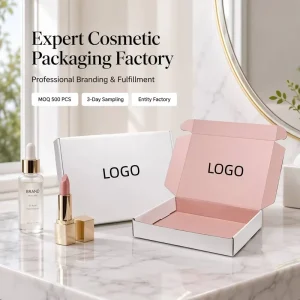 Free Design Service Recyclable Custom Logo Printed Mailing Box for Luxury Gift Packaging Cosmetic Shipping Beauty Products