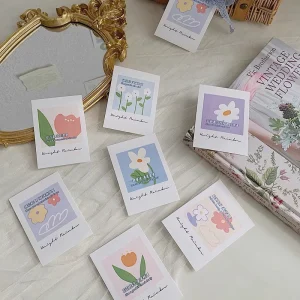 Free Design Support Custom Blank Greeting Card with Flowers