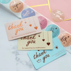 Free Design Thank You Gift Card Greeting Cards Business Name Card for Small Business