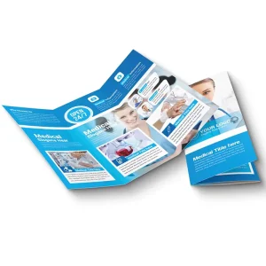Free Design and Production of Double sided Color Page Advertising Paper Folding Leaflets Brochure