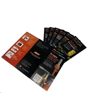 Free Sample Custom DesignTri fold Flyer Brochure Leaflet Catalogue Booklet Advertising Offset Printing Folding CMYK Color