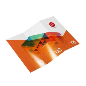 Free Sample Custom Double Sided Printed Tri Fold Brochure Flyer Cardboard Kraft Coated Offset Paper Color Design Promotion