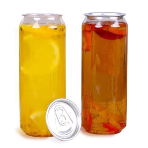 Free Sample PET Logo Printing 16oz 500ml Plastic Can Juice Soda Coffee Beverage Bottle