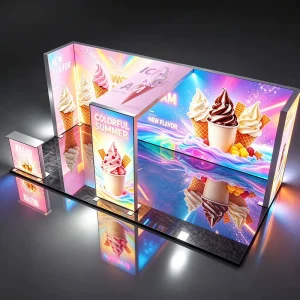 Freestanding Custom Size Custom LED Light Box for Retail Store SEG Fabric Display