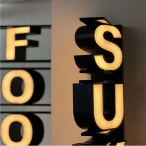 Frontlit LED Acrylic Customizable Multicolor Luminous Letters IP65 Waterproof Commercial Mall Decoration