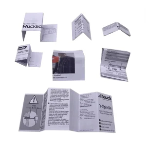 Fsc Certified Factory Custom Printing Service Product Folded Leaflet Paper Flyer Brochure Booklet Manual Operation Instruction