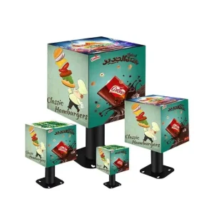 Full Color HD Cube LED Advertising Screen 3D Indoor/Outdoor Animation Display for Retail Store & Wayfinding