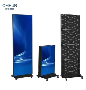 Full Color HD Photo Booth Wheeled Movable LED Poster Display Magnetic Assembly Cabinet for Indoor Commercial Advertising