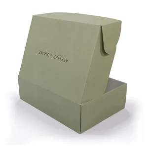 Full Printing Green Designer Mailer Box Aesthetic Ecommerce Packaging for Small Business Gift Boxes Recyclable and Stylish