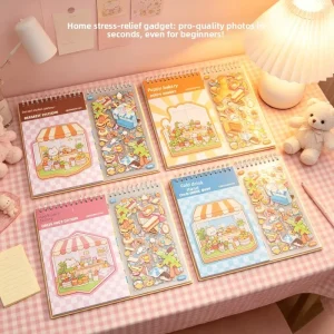 Full Set Cartoon Pattern Scene Stickers Multi style Landscaping Bubble Design for Stationery & Gift Decor