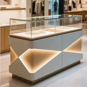 Functional Metal and Wood Display Stand