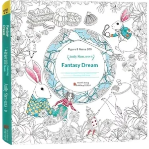GF Fantasy Dreamland Hand Drawn Coloring Book Storyline Anti Stress Art Therapy for Adults Kids Relaxing Graffiti Drawing Book
