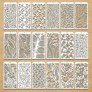 GF Geometric Floral Painting Stencils DIY Art Scrapbooking Template PET Hollow Drawing Stencil for Notebook Decor Art Printing