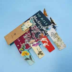 GF New Design Promotional Custom Offset Printing Creative Cartoon Cute Butterfly Funny Paper Bookmarks School Office Supplies
