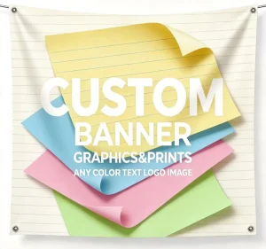 GLP Model 001 Custom Vinyl Banner Digital Printing Waterproof Durable UV Printed Sign Portable Easy Assembly Hanging