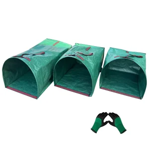 Garden Trash Bag Heavy Duty Garden Garbage Bag PP Woven Bag Reusable Large Street Lawn Pool Leaf Waste Compost Bag Bucket