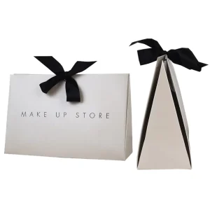 Gift Boxes Custom New Design Triangle Paper Folding Gift Boxes for Present Packaging Bags Wedding Gift Box