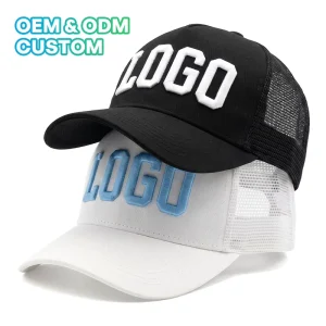 Gift Custom Logo Embroidered Letter 6-Panel Trucker Hat Sun Protection Unisex Vintage Adjustable Mesh Back Breathable
