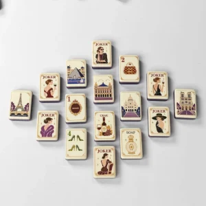 Gift-Ready Parisian American Mahjong Set, 160 Premium Tiles with Instruction Card, Game Card and Storage Bag