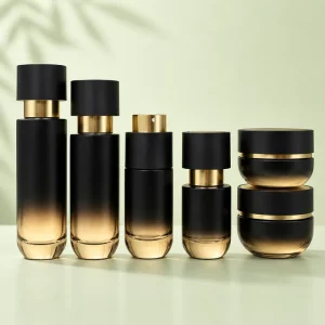 Glass Cosmetic Bottle Set Lotion Essence Liquid Foundation Bottle Skincare Packaging Refillable Container