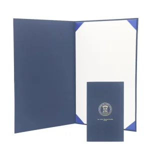 Gold Foil Logo Heavyweight Paper Certificate Cover Classic Book Style Diploma Holder