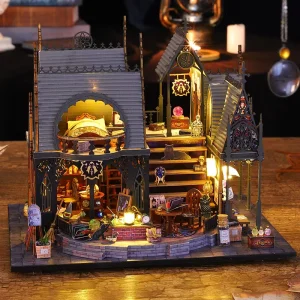 Gothic Magic Cottage Wooden Book Nook DIY 3D Puzzle Hand assembled Model Home Decor Craft Gift